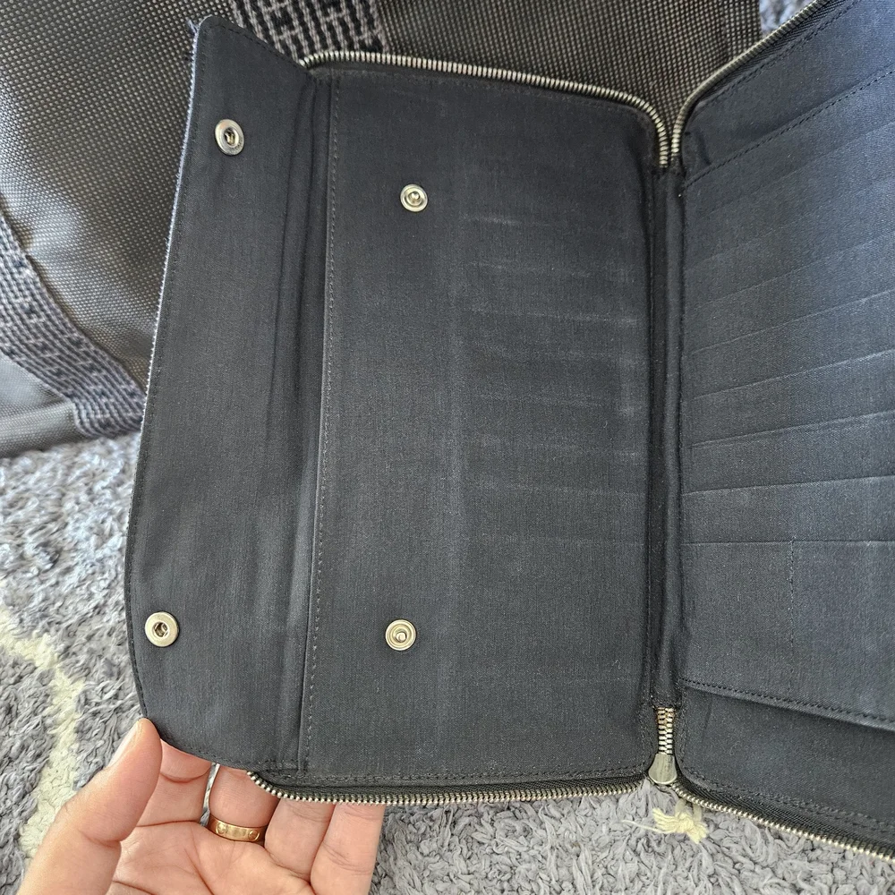 Hermes Canvas Tote Bag with Hermes Matching Wallet - Picture 6 of 16